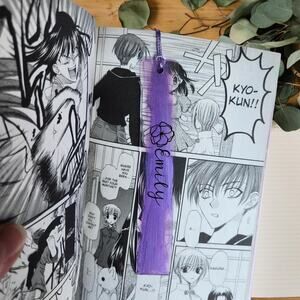 Personalized Acrylic Bookmark Customizable Gift for Her Bookish Bookshelf Decor